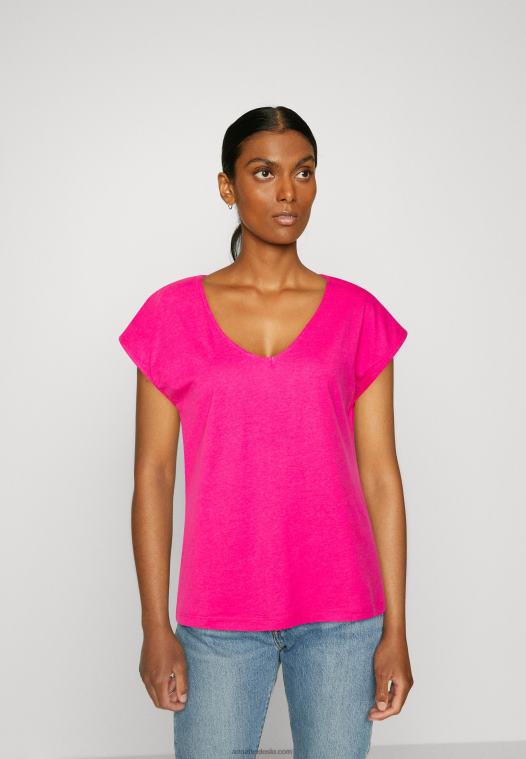 Anna Field kvinner basic t-skjorte rosa P266L378
