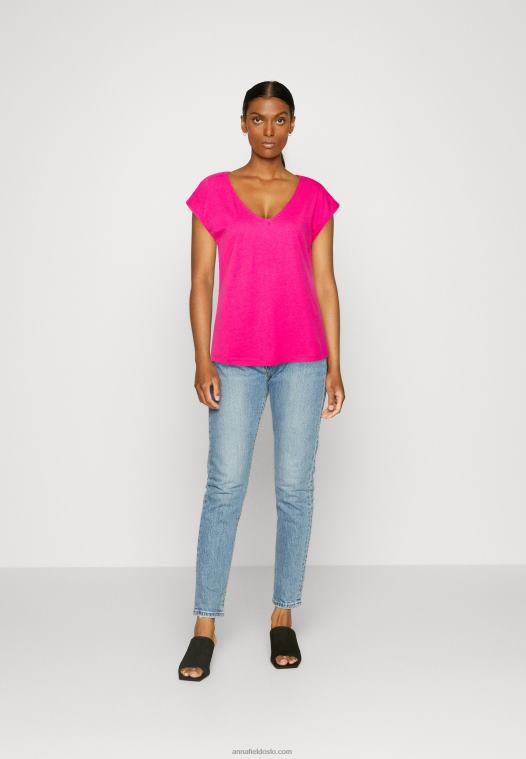 Anna Field kvinner basic t-skjorte rosa P266L378
