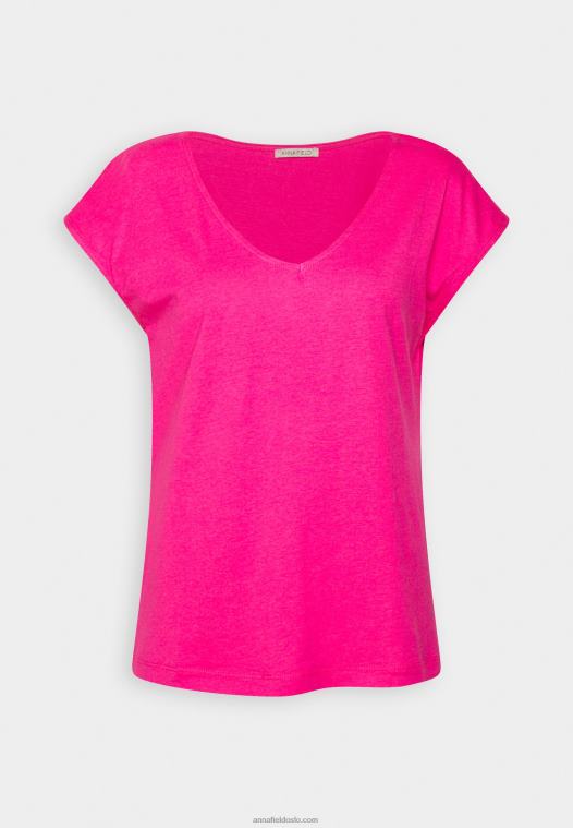 Anna Field kvinner basic t-skjorte rosa P266L378