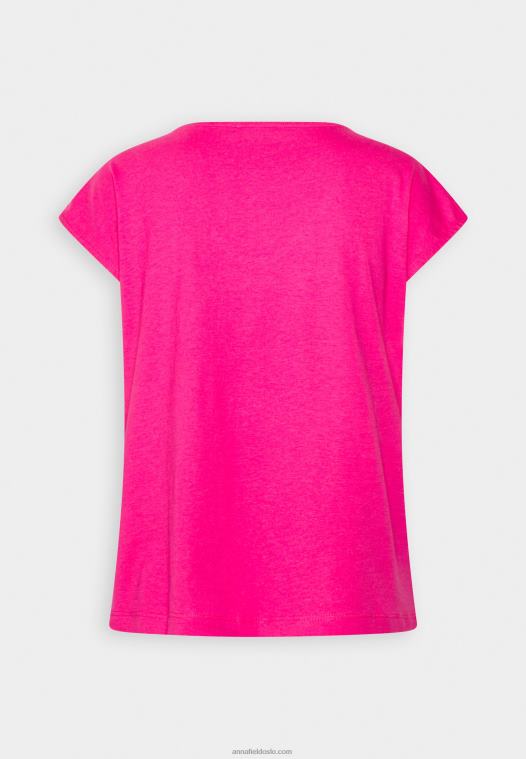 Anna Field kvinner basic t-skjorte rosa P266L378