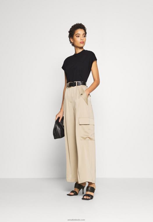 Anna Field kvinner basic t-skjorte svart P266L244