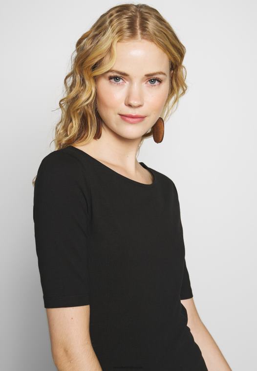 Anna Field kvinner basic t-skjorte svart P266L245