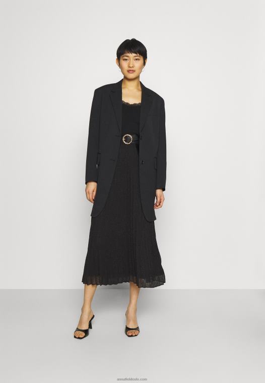 Anna Field kvinner basic t-skjorte svart P266L288