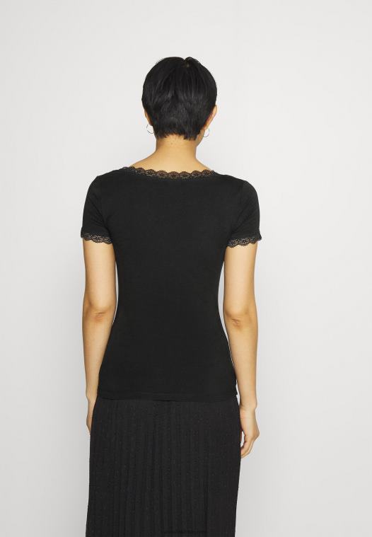 Anna Field kvinner basic t-skjorte svart P266L288