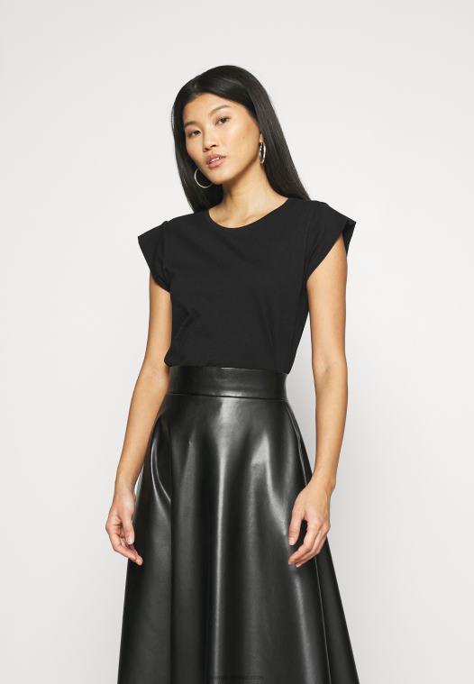 Anna Field kvinner basic t-skjorte svart P266L314