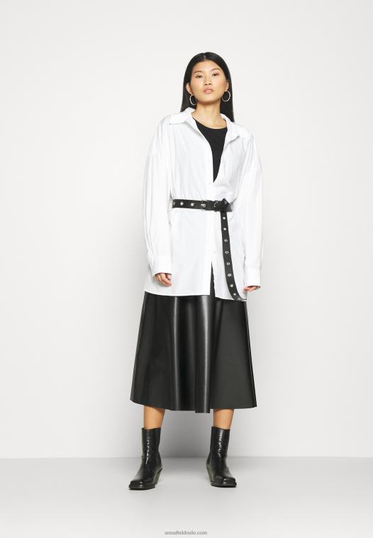 Anna Field kvinner basic t-skjorte svart P266L314