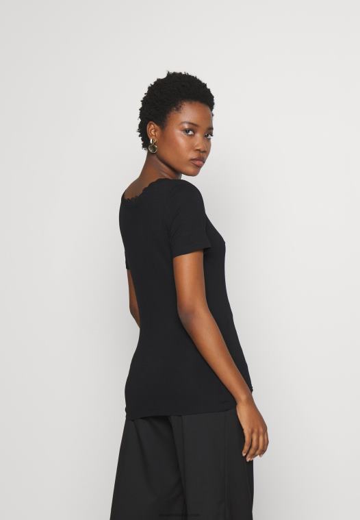 Anna Field kvinner basic t-skjorte svart P266L377