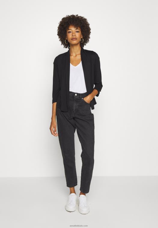 Anna Field kvinner basic v-hals drop shoulder 2 pack basic t-skjorte svart/hvit P266L261