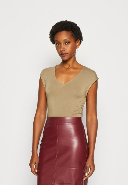 Anna Field kvinner beige t-skjorte med trykk P266L309