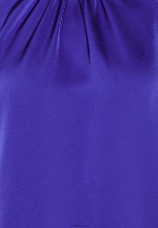 Anna Field kvinner langermet topp blå P266L549