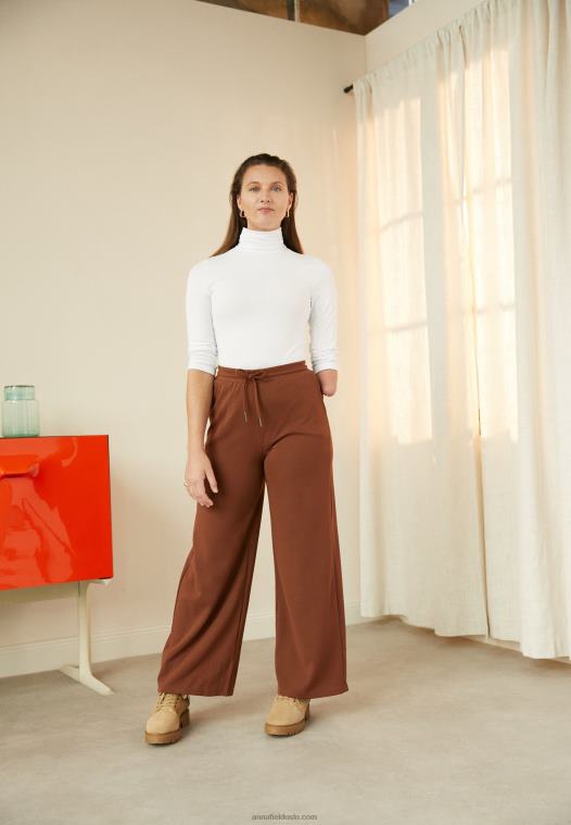 Anna Field kvinner langermet topp hvit P266L560