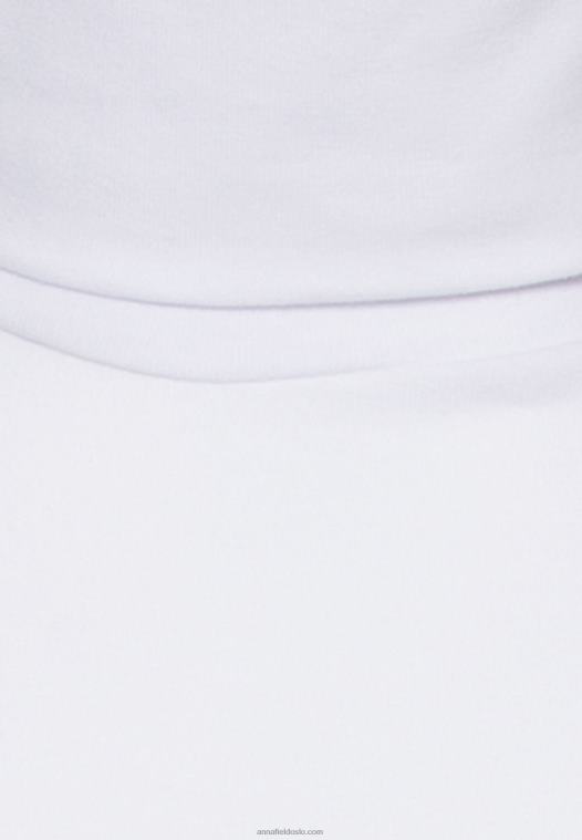 Anna Field kvinner langermet topp hvit P266L560