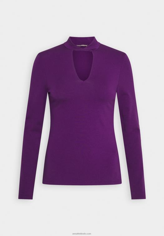 Anna Field kvinner langermet topp lilla P266L569