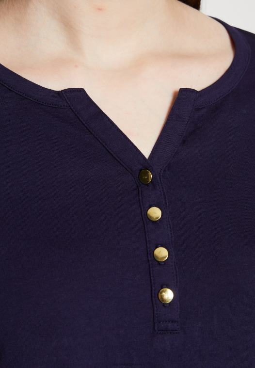 Anna Field kvinner langermet topp mørkeblå P266L523