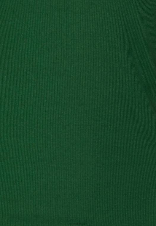 Anna Field kvinner langermet topp mørkegrønn P266L538