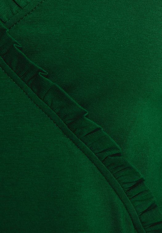 Anna Field kvinner langermet topp mørkegrønn P266L576