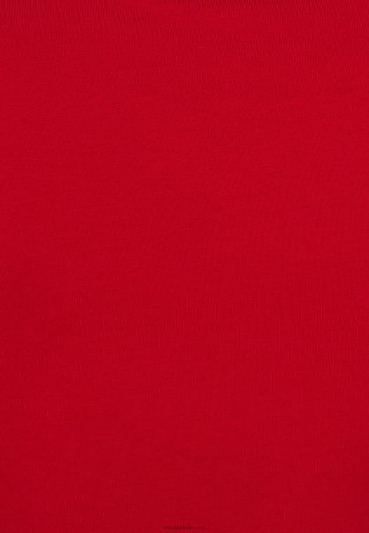 Anna Field kvinner langermet topp mørkerød P266L555