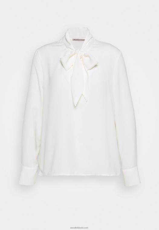Anna Field kvinner langermet topp off-white P266L521