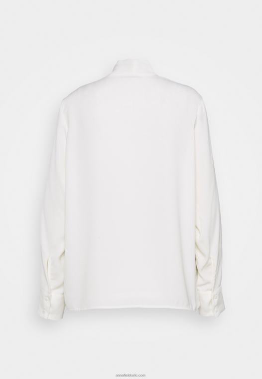 Anna Field kvinner langermet topp off-white P266L521