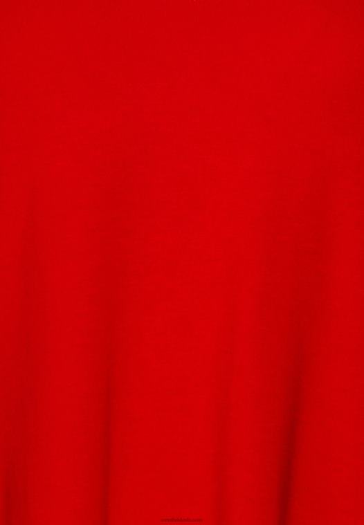 Anna Field kvinner langermet topp rød P266L540