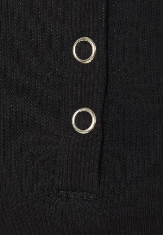 Anna Field kvinner langermet topp svart P266L533