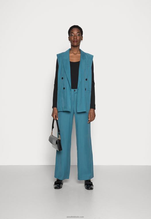 Anna Field kvinner langermet topp svart P266L534