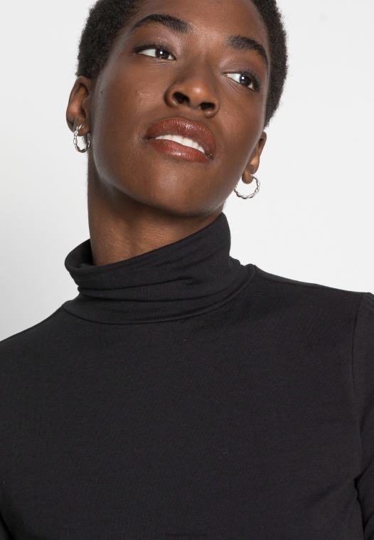 Anna Field kvinner langermet topp svart P266L548