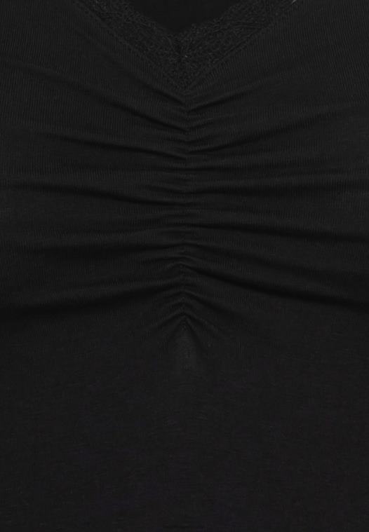 Anna Field kvinner langermet topp svart P266L557