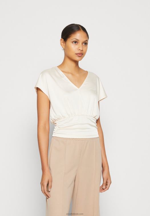 Anna Field kvinner print t-skjorte lys rosa P266L237