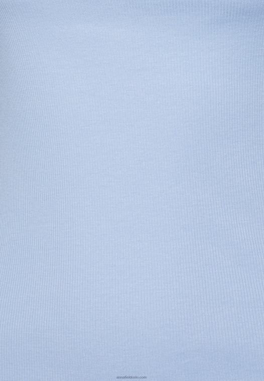 Anna Field kvinner print t-skjorte lyseblå P266L278