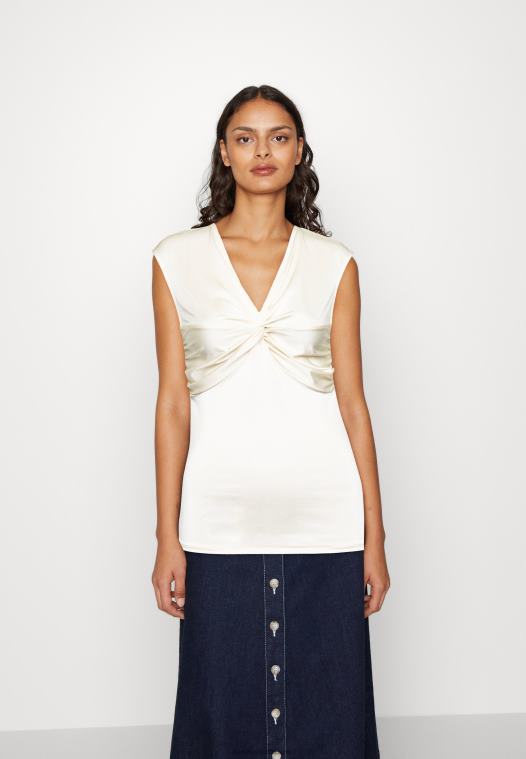 Anna Field kvinner print t-skjorte off-white P266L311