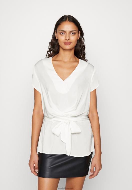 Anna Field kvinner print t-skjorte off-white P266L323