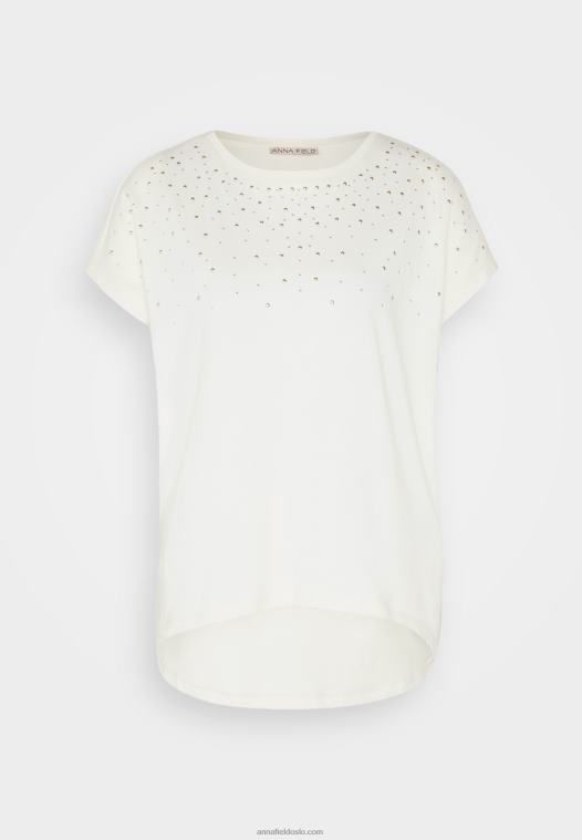 Anna Field kvinner print t-skjorte offwhite P266L369
