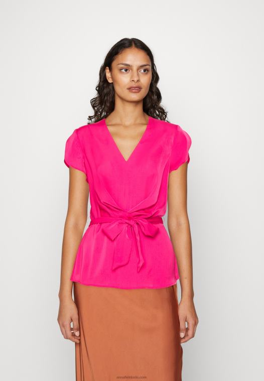 Anna Field kvinner print t-skjorte rosa P266L262