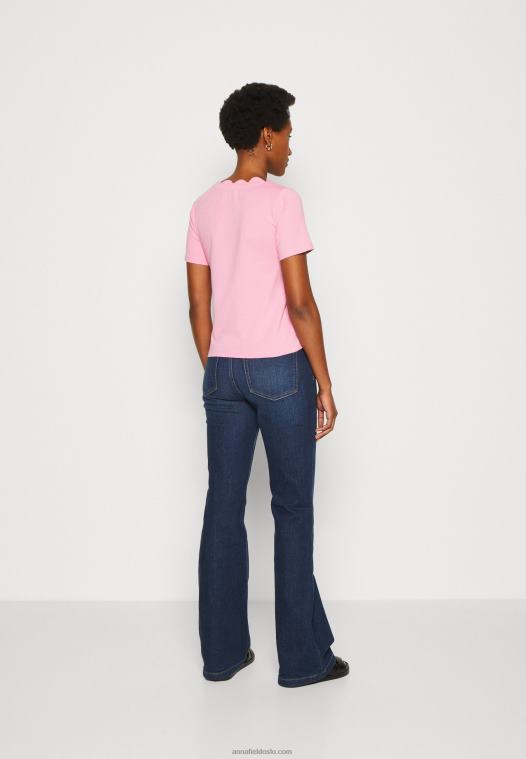 Anna Field kvinner print t-skjorte rosa P266L269