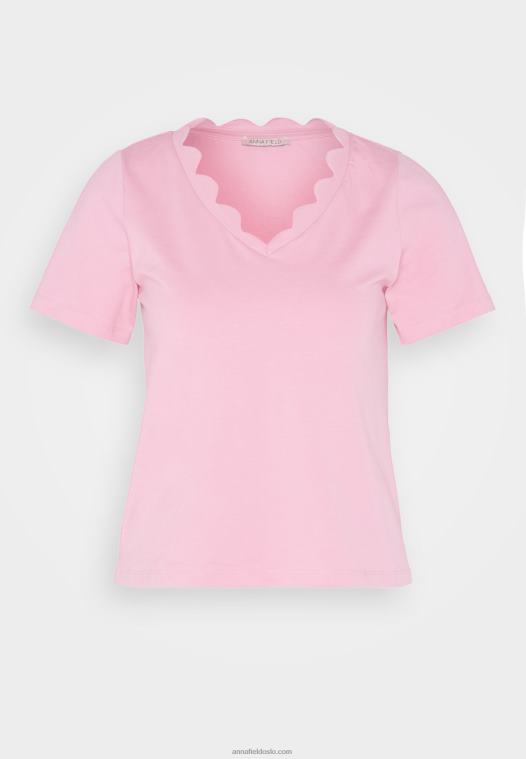 Anna Field kvinner print t-skjorte rosa P266L269