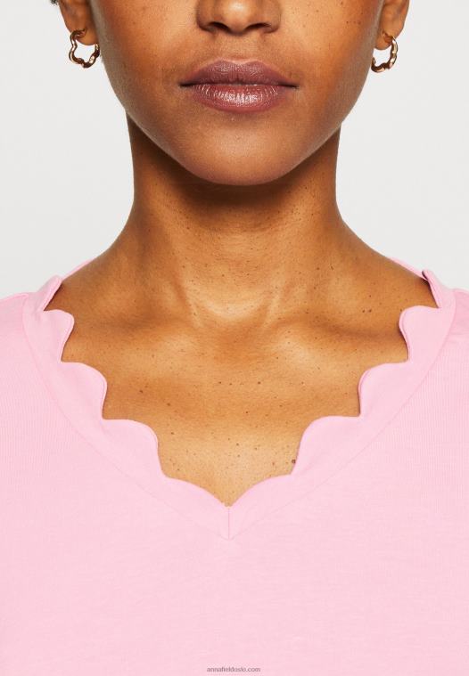 Anna Field kvinner print t-skjorte rosa P266L269