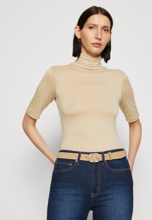 Anna Field kvinner print t-skjorte sand P266L281