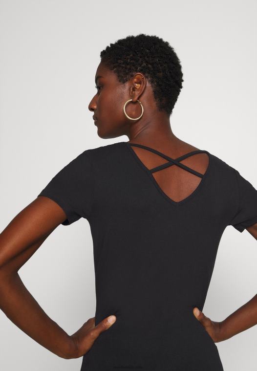 Anna Field kvinner print t-skjorte svart P266L249