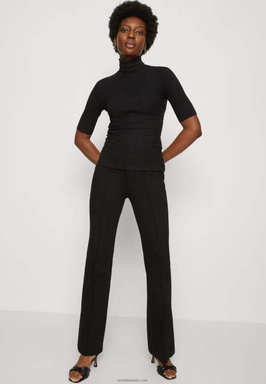 Anna Field kvinner print t-skjorte svart P266L291