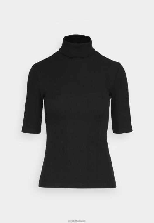 Anna Field kvinner print t-skjorte svart P266L291