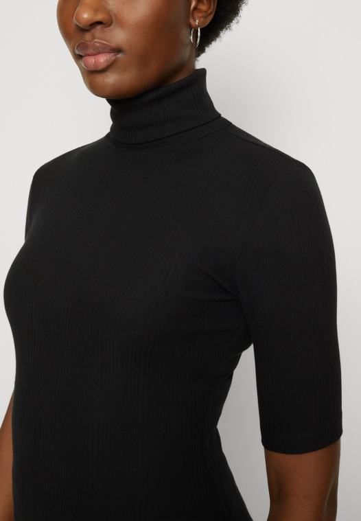 Anna Field kvinner print t-skjorte svart P266L291