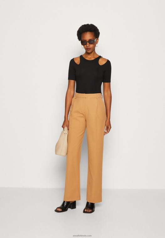 Anna Field kvinner print t-skjorte svart P266L307