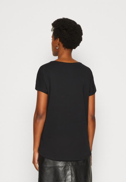 Anna Field kvinner print t-skjorte svart P266L332