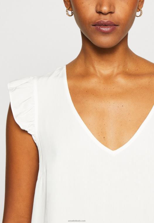 Anna Field kvinner t-skjorte med trykk hvit P266L265