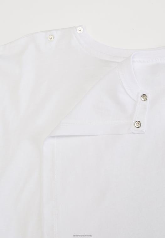 Anna Field kvinner t-skjorte med trykk hvit P266L371