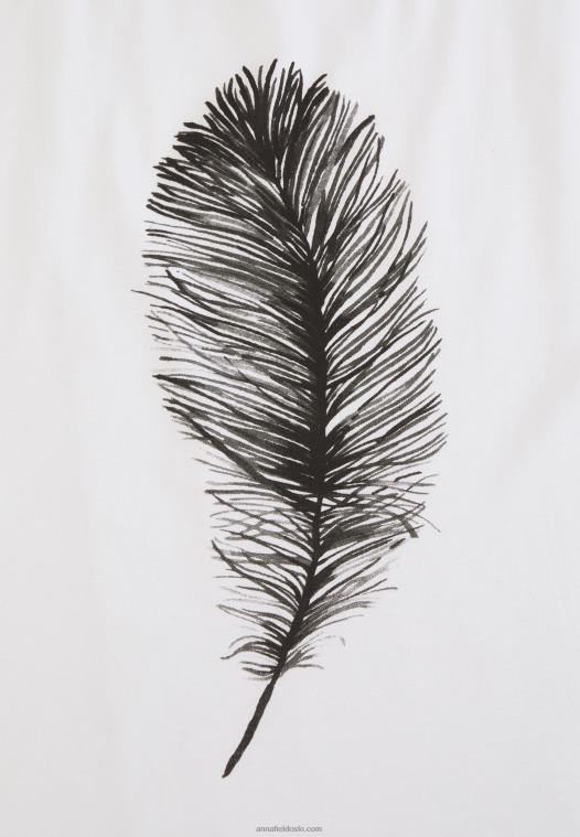 Anna Field kvinner t-skjorte med trykk hvit P266L371