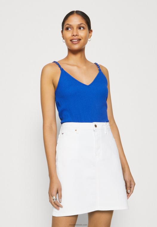 Anna Field kvinner topp blå P266L486