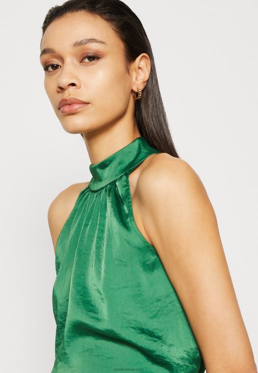 Anna Field kvinner topp grønn P266L394