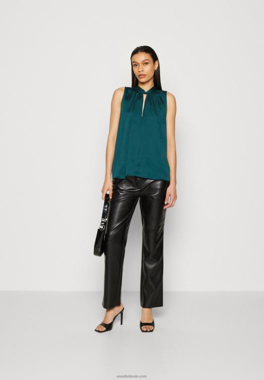 Anna Field kvinner topp grønn P266L433